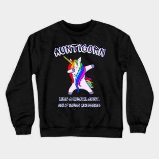 Aunticorn Like a Normal Aunt But More Awesome Vintage Crewneck Sweatshirt